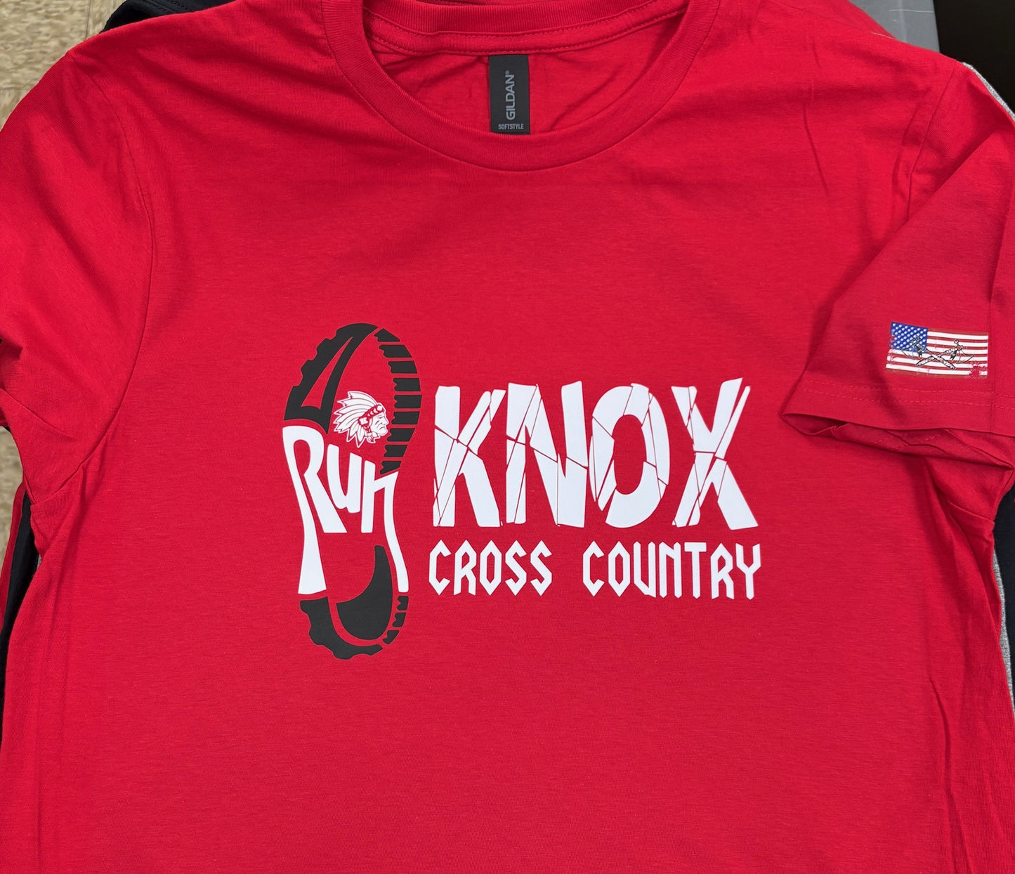 Knox Redskins CROSS COUNTRY Red T-shirt - Adult and Youth Sizes