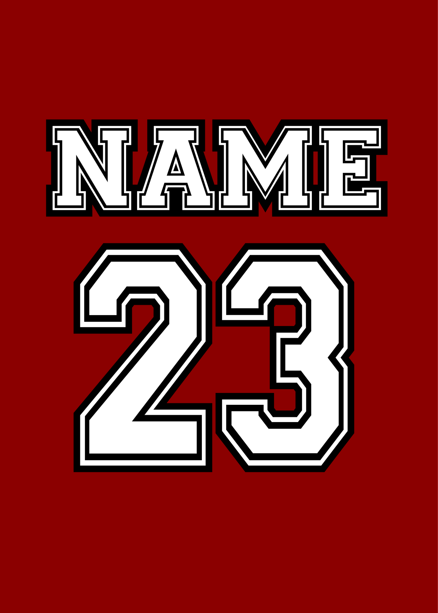 KMS Redskins FOOTBALL Hoodie w/ Player Number- Red - Adult and Youth Sizes