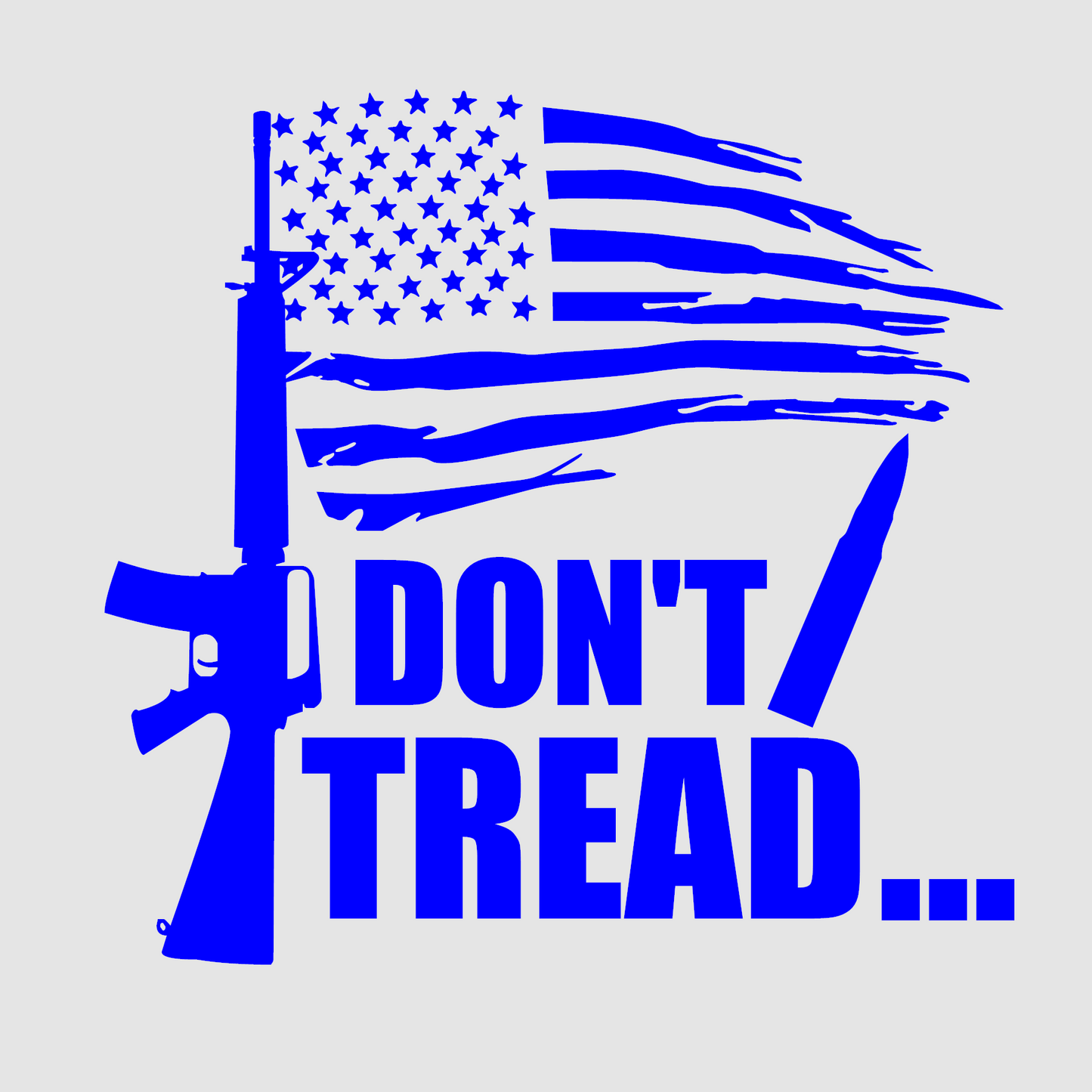 Don't Tread on Me Outdoor Vinyl Decal 5" American Flag - AR-15