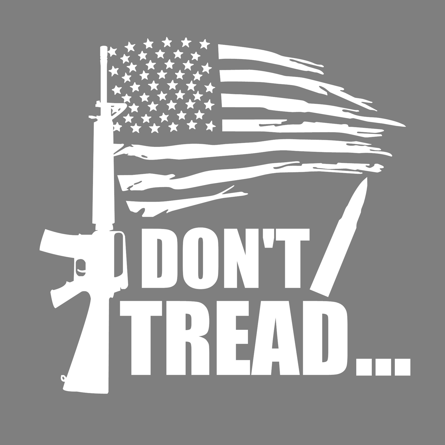 Don't Tread on Me Outdoor Vinyl Decal 5" American Flag - AR-15