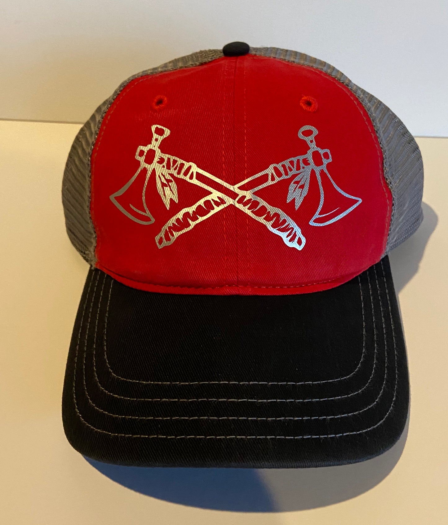 Low Profile TOMAHAWK CUSTOM Hat - Snap Back - Red/Charcoal/Black/Silver