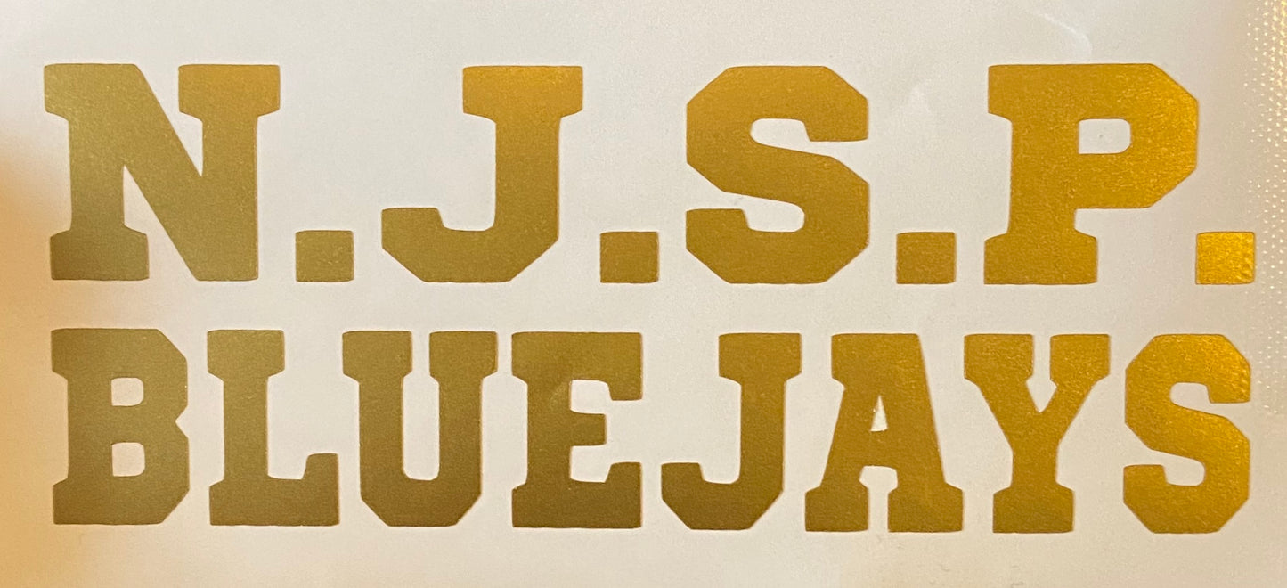 NJSP Blue Jays Outdoor Vinyl Decal 5" or 10" Car Truck Window Decal