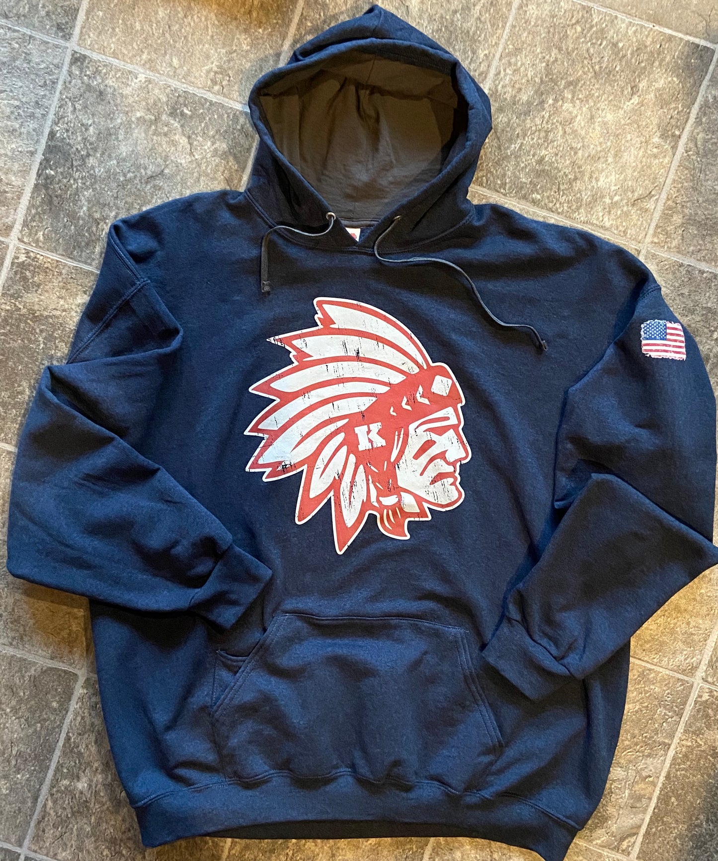 Knox Redskins Hoodie - Get Your Name and Number on Back - Hooded Sweatshirt