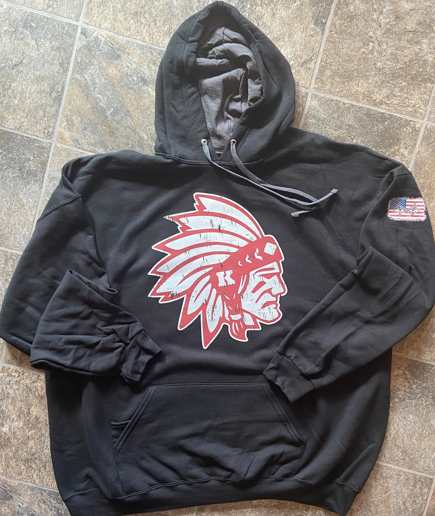 Knox Redskins Hoodie - Get Your Name and Number on Back - Hooded Sweatshirt
