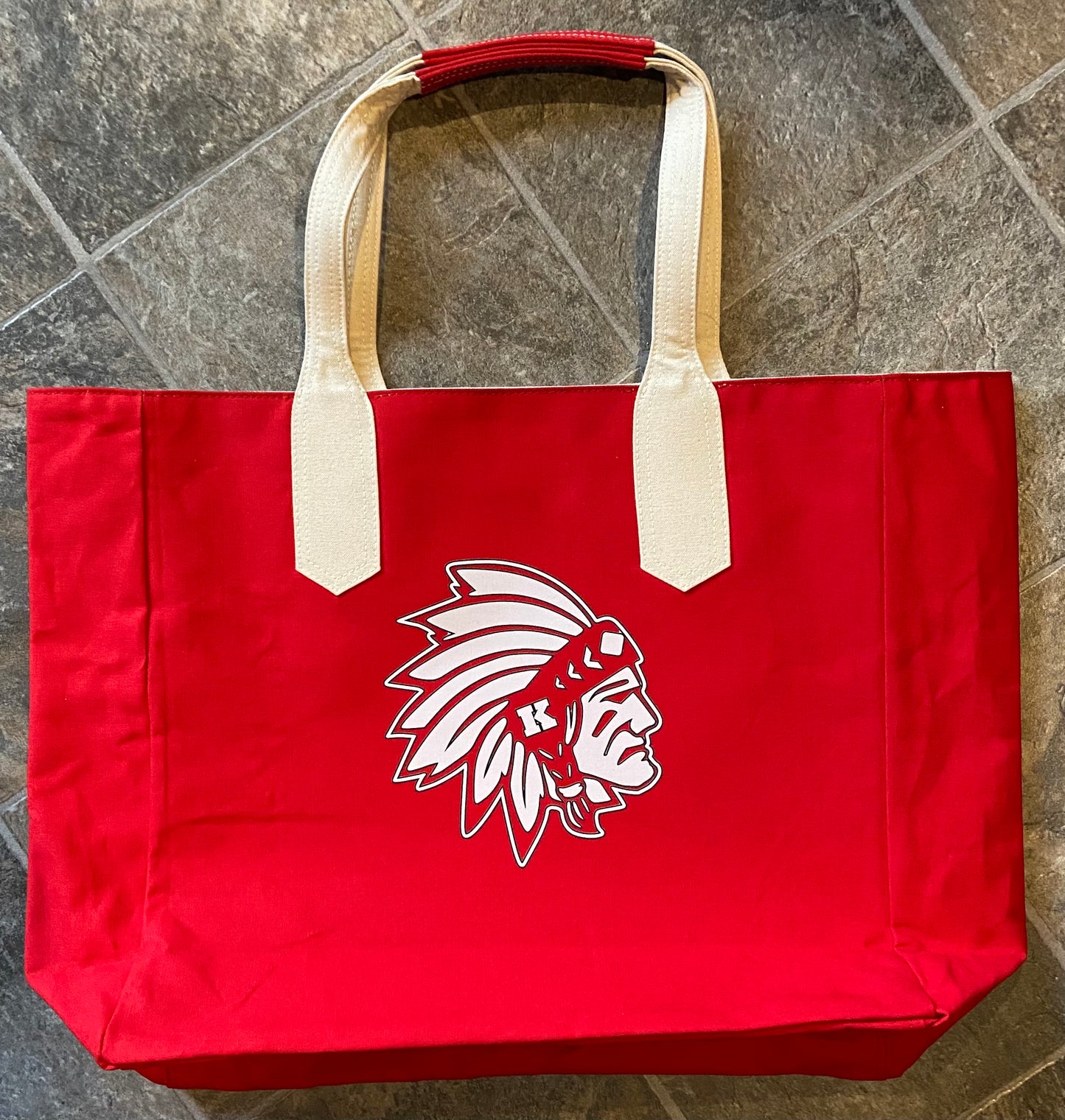 Knox Redskins Large 16" Custom Tote Bag - Water Repellent - Big Pockets - Reversible