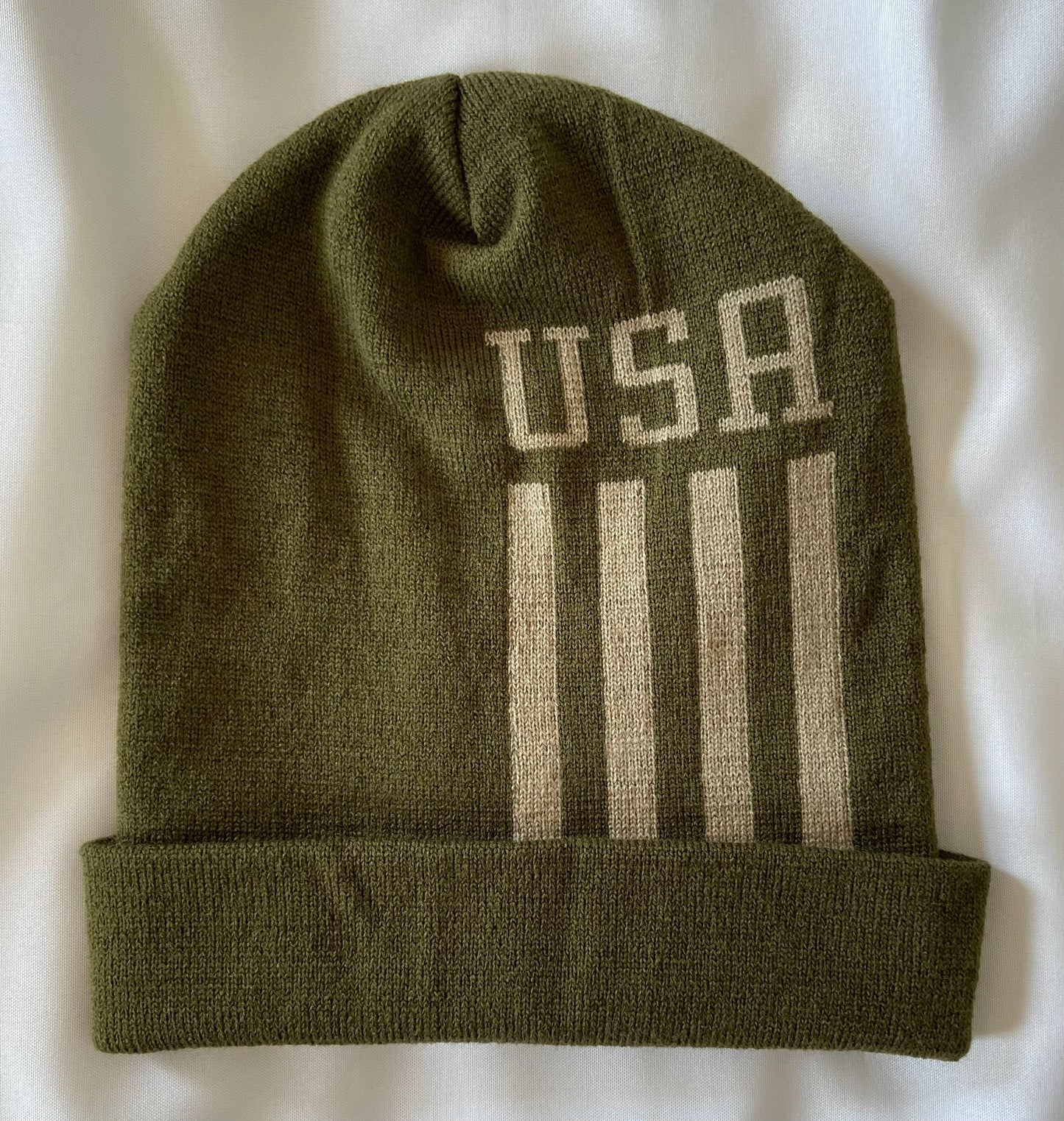 USA Beanies - America Winter Hat- Red White Blue Military Green - 3 styles