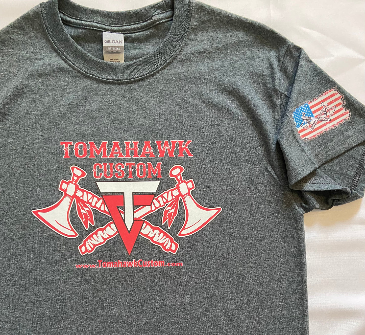 Tomahawk Custom Company Logo T-Shirt - Tomahawk Blue, Black, or Dark Grey