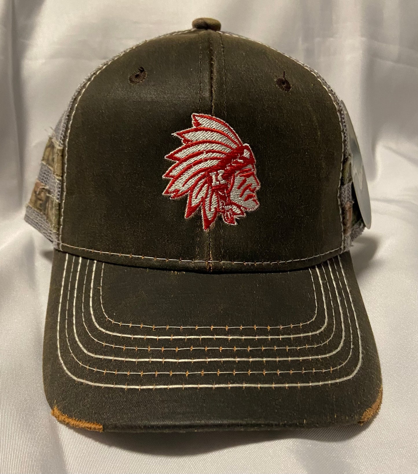 Knox Redskins Embroidered Hat - Frayed Camo Stripes - Adjustable