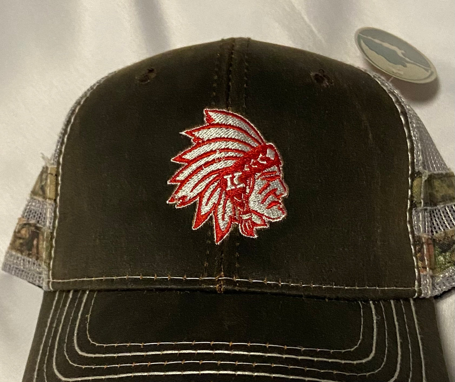 Knox Redskins Embroidered Hat - Frayed Camo Stripes - Adjustable