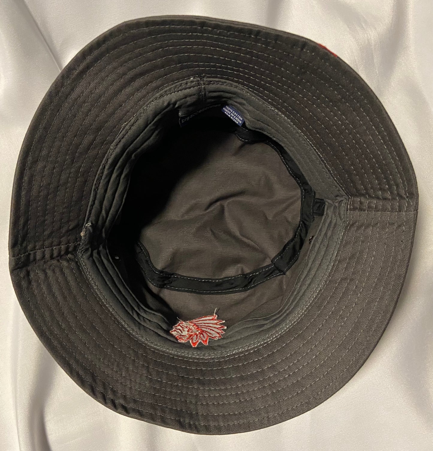 Knox Redskins Embroidered Floppy Hat - Bucket Cap - Dark Grey