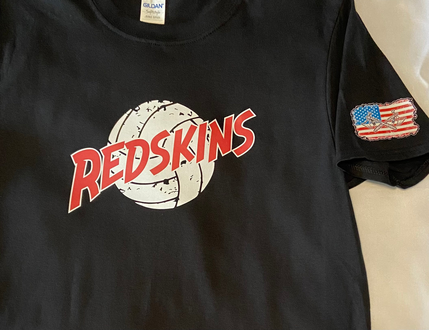 Knox Redskins VOLLEYBALL Logo T-shirt - Black - Adult and Youth Sizes