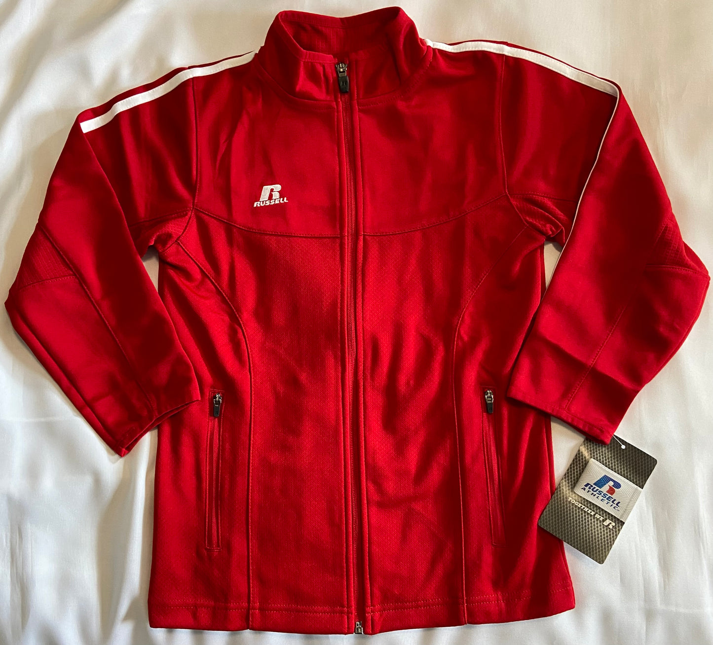 Russell Athletic Brand Full Zip Youth Jacket - Red - Print or Blank - Limited Sizes Available