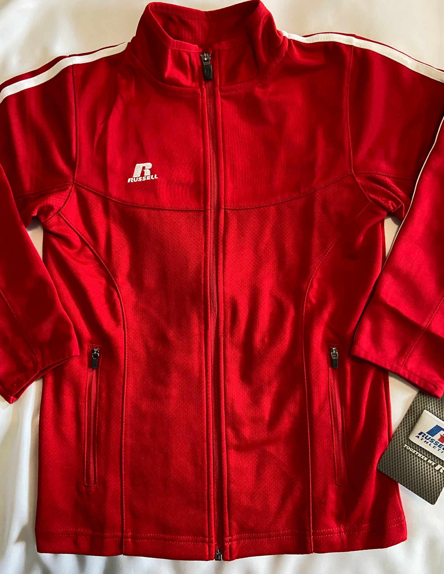 Russell Athletic Brand Full Zip Youth Jacket - Red - Print or Blank - Limited Sizes Available