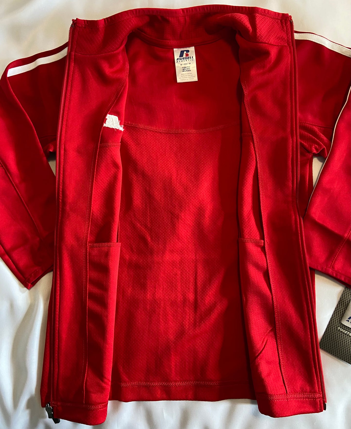 Russell Athletic Brand Full Zip Youth Jacket - Red - Print or Blank - Limited Sizes Available