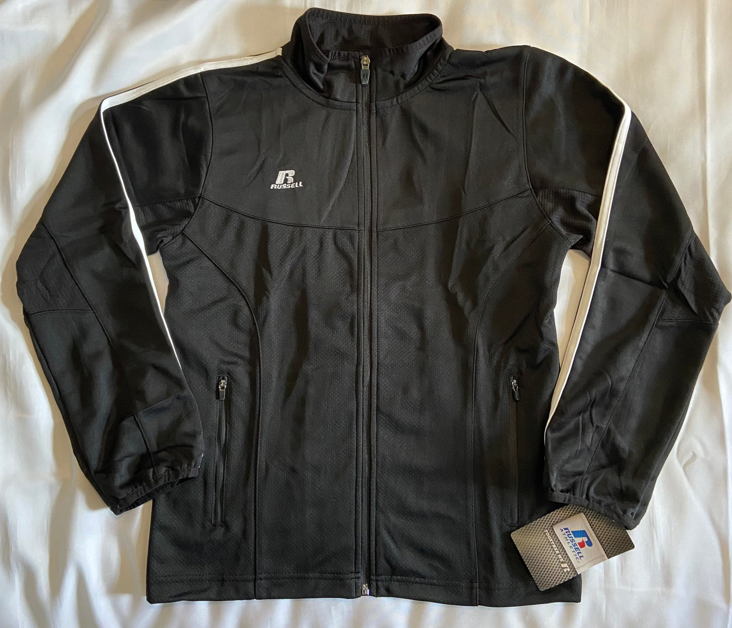 Russell Athletic Brand Full Zip Youth Jacket - Black or Dark Grey - Blank or Redskins print