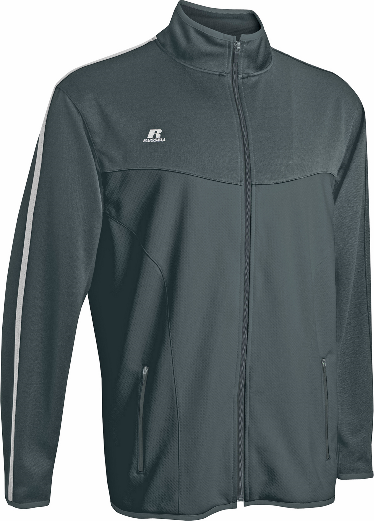 Russell Athletic Brand Full Zip Youth Jacket - Black or Dark Grey - Blank or Redskins print