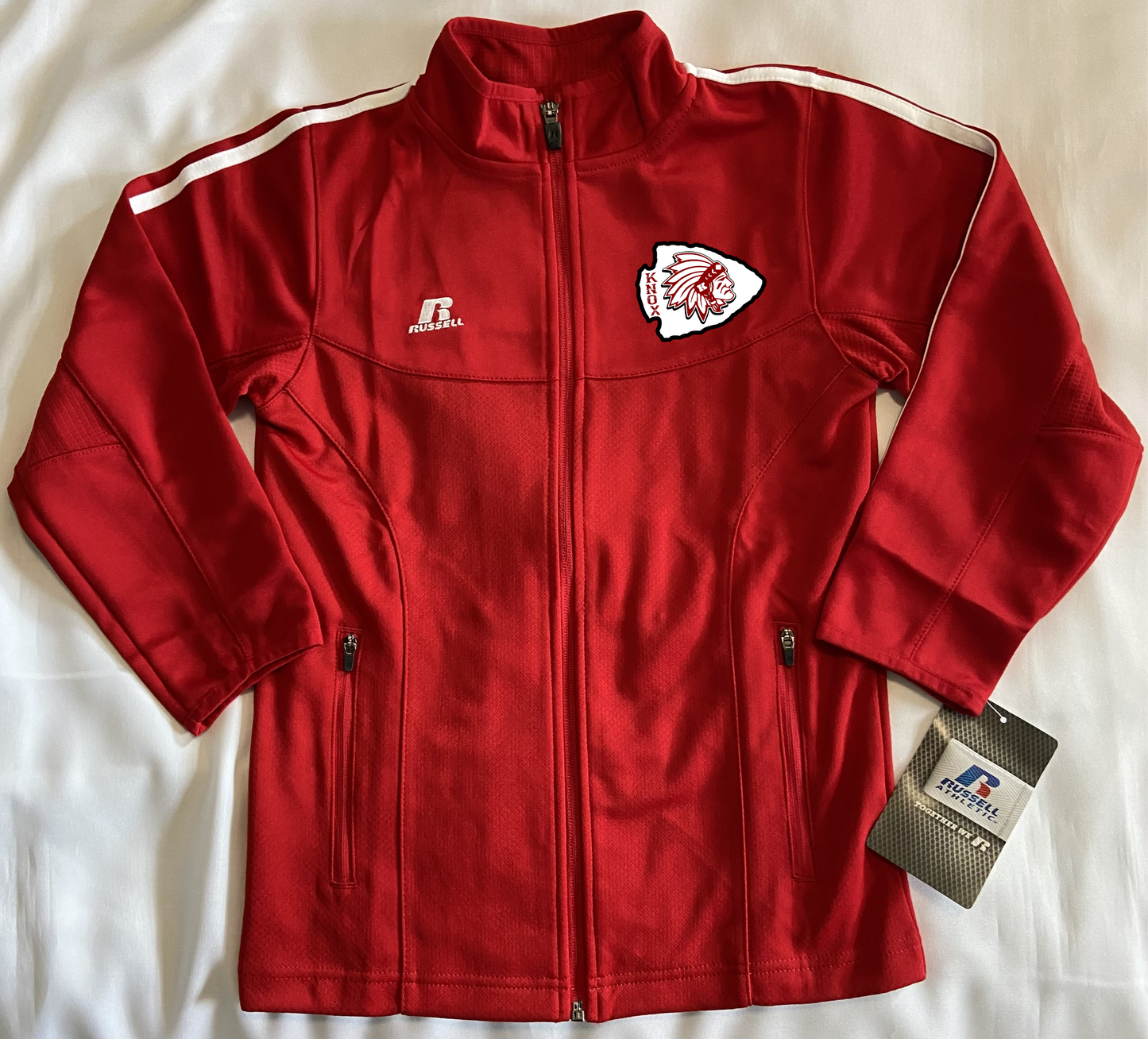 Russell Athletic Brand Full Zip Youth Jacket - Red - Print or Blank - Limited Sizes Available