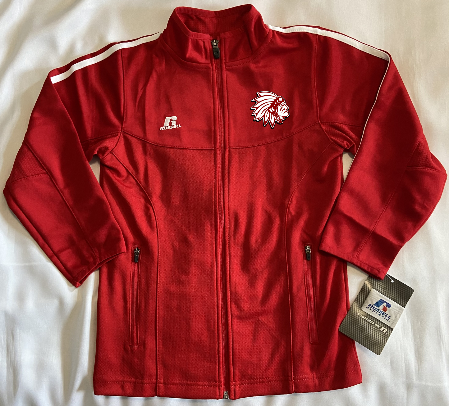 Russell Athletic Brand Full Zip Youth Jacket - Red - Print or Blank - Limited Sizes Available