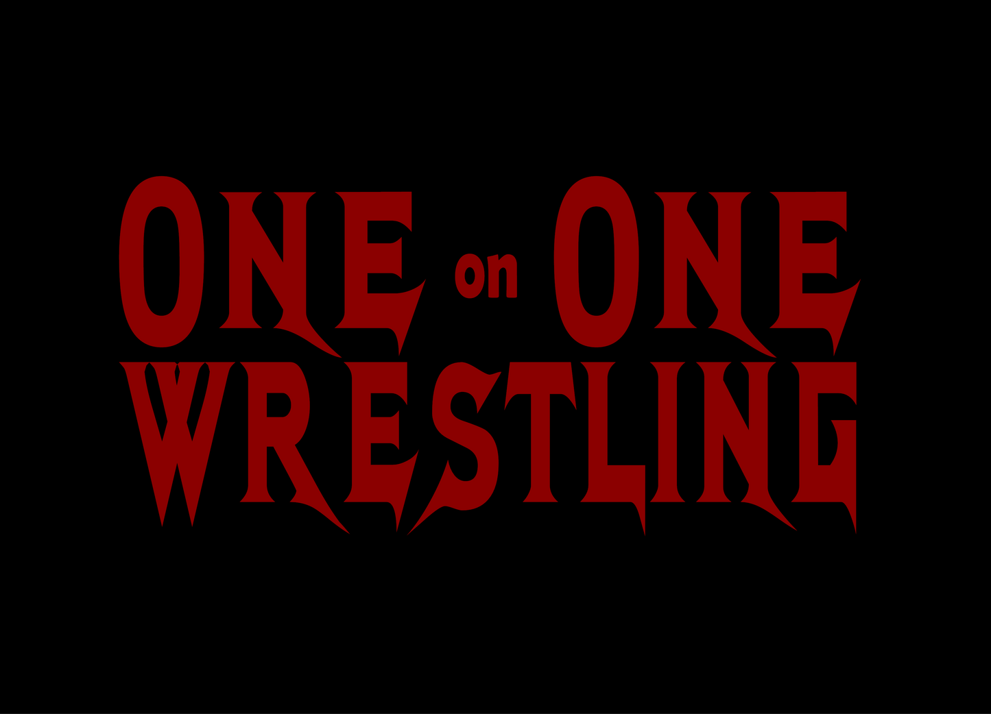 One on One Wrestling Outdoor Vinyl Decal - Any Size or Color - Car Truck Window