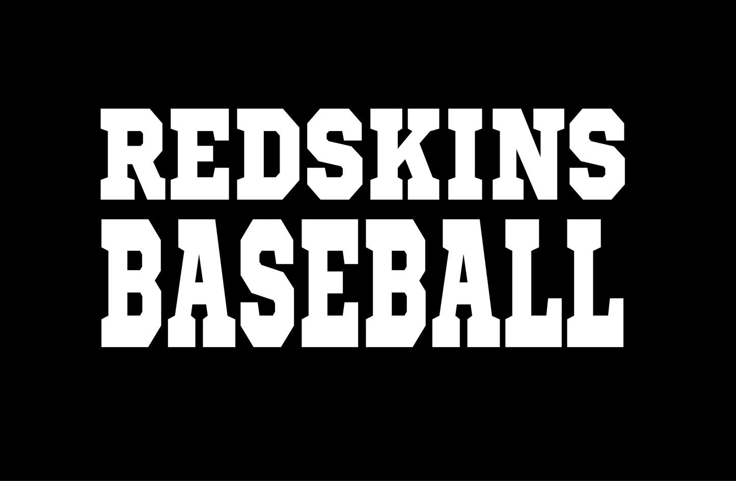 Redskins Baseball Outdoor Vinyl Sticker - Any Size - Car Truck Window Decal