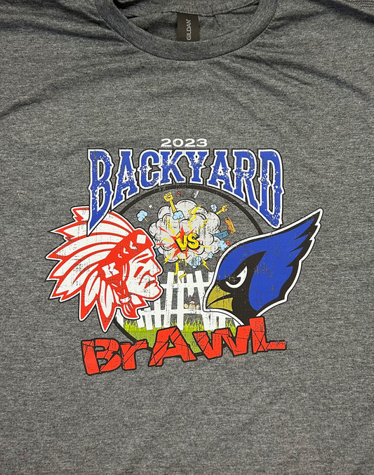 2023 Backyard Brawl T-shirt - Knox vs NJSP - Dark Grey - Adult and Youth Sizes