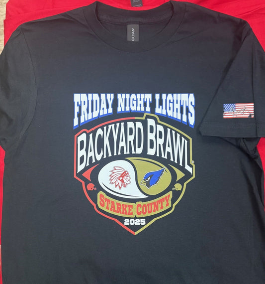 2025 Backyard Brawl T-shirt - Knox vs NJSP - Black - Adult and Youth Sizes up to 6XL