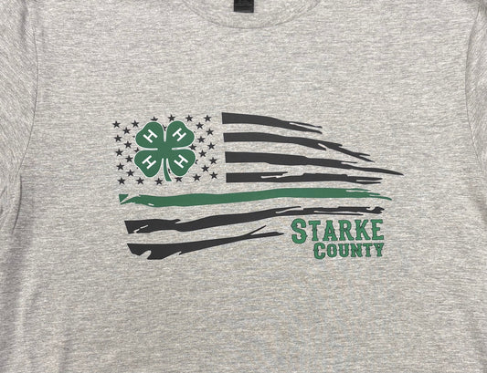 2026 Starke County 4-H Shamrocks - T-shirt, Long Sleeve, or Hoodie - Grey