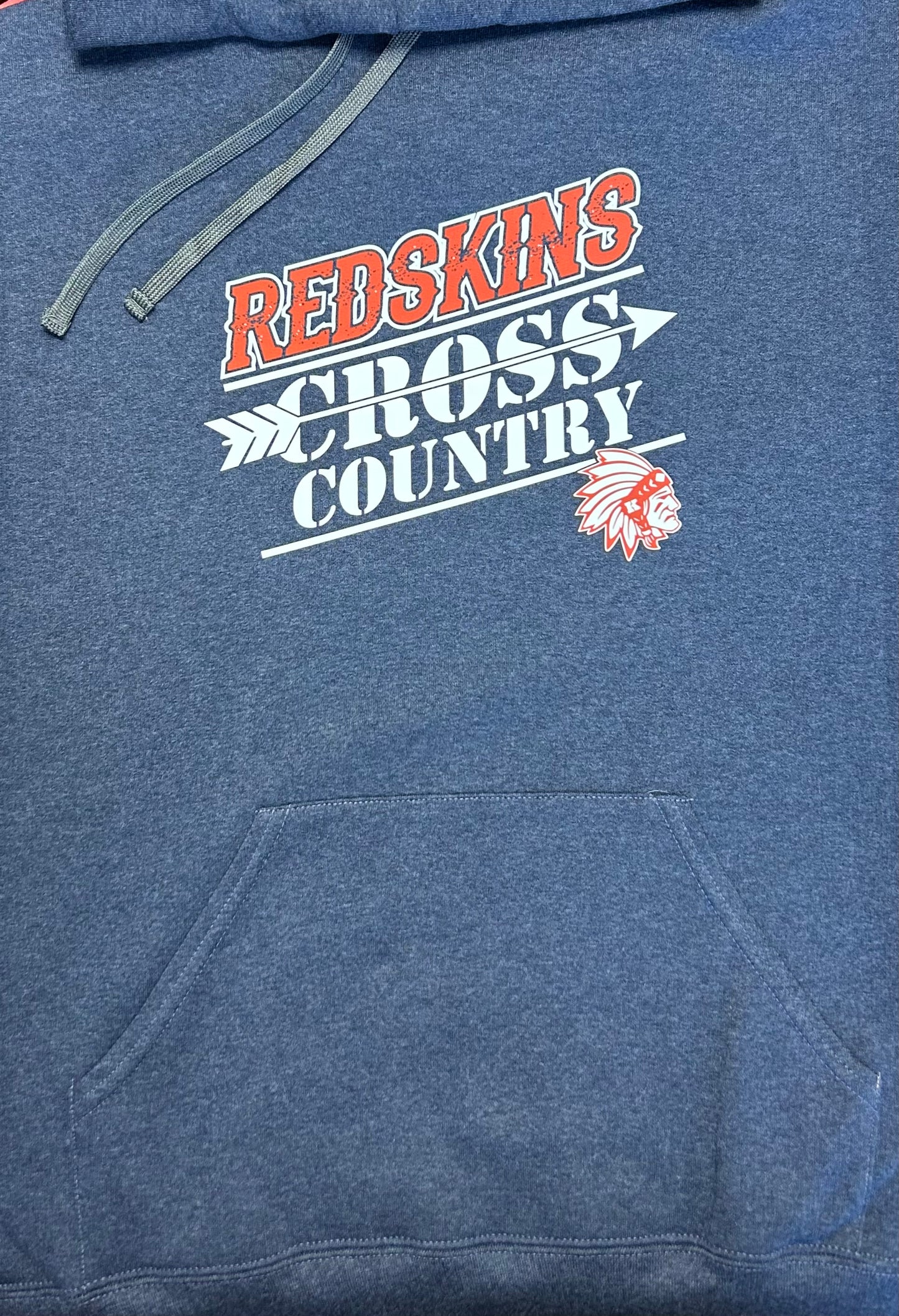 Knox Redskins CROSS COUNTRY Hoodie - Navy - Adult and Youth Sizes Hooded Sweatshirt