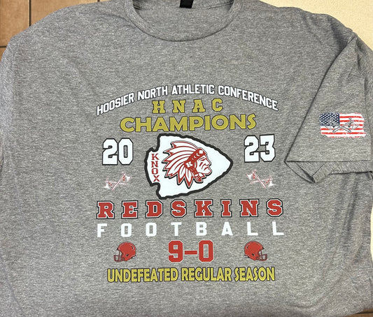 2023 Knox Redskins Football HNAC Champs - Conference Champs Tshirt - 9-0 Undefeated
