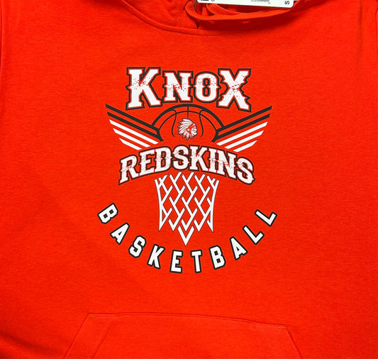 FUNDRAISER Knox Redskins Basketball T-shirt - Red - Adult and Youth Sizes