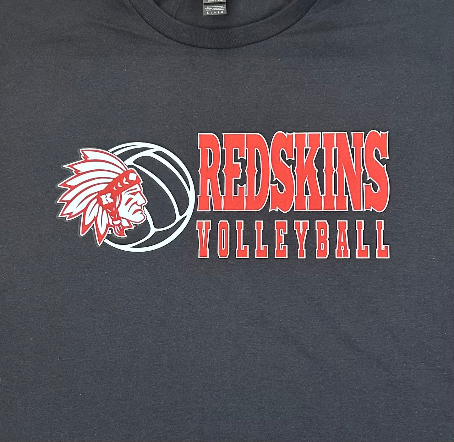 Knox Redskins VOLLEYBALL T-shirt - Black - Adult and Youth Sizes