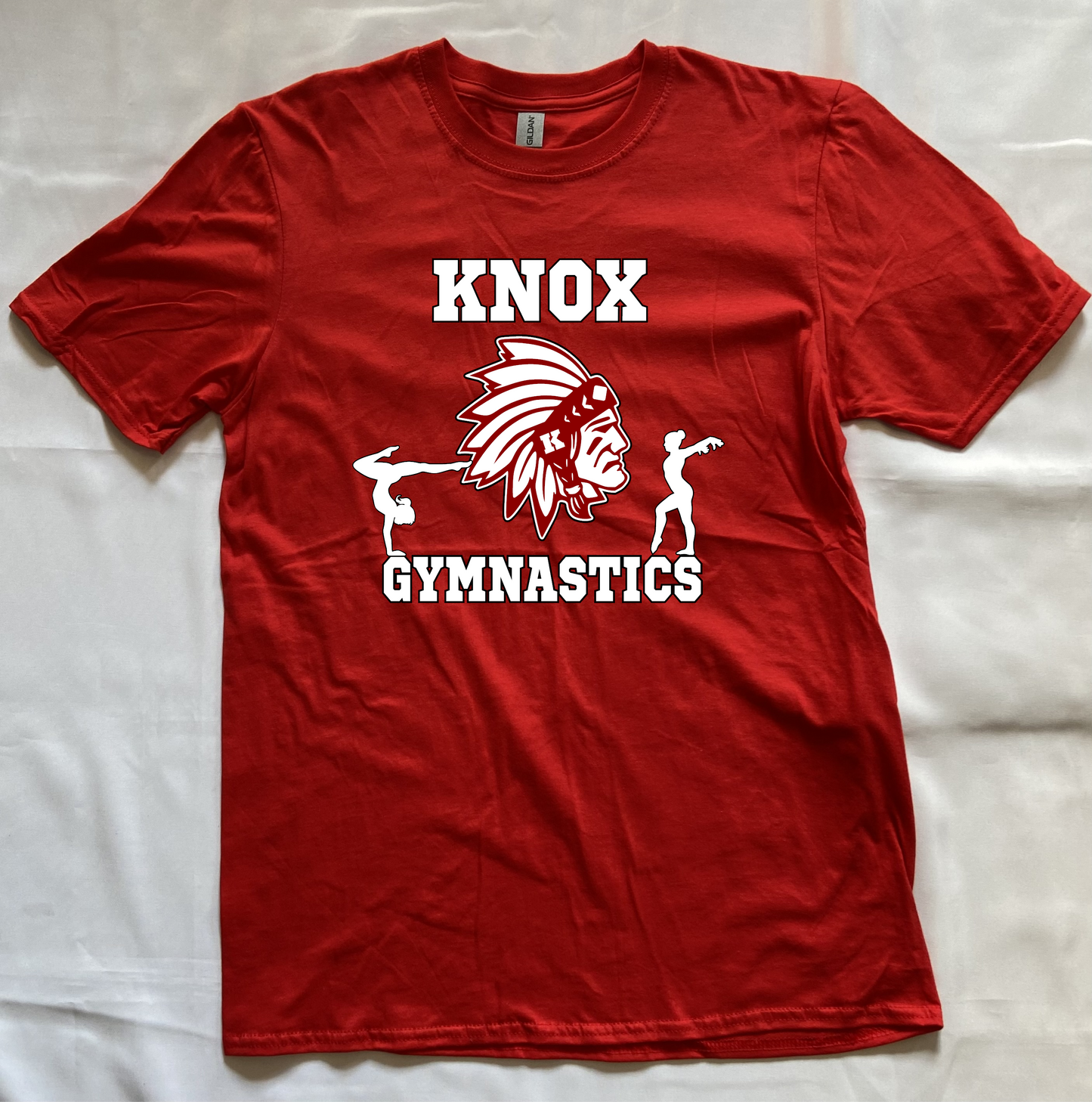 Knox Redskins Gymnastics T-shirt - Red - Adult and Youth Sizes