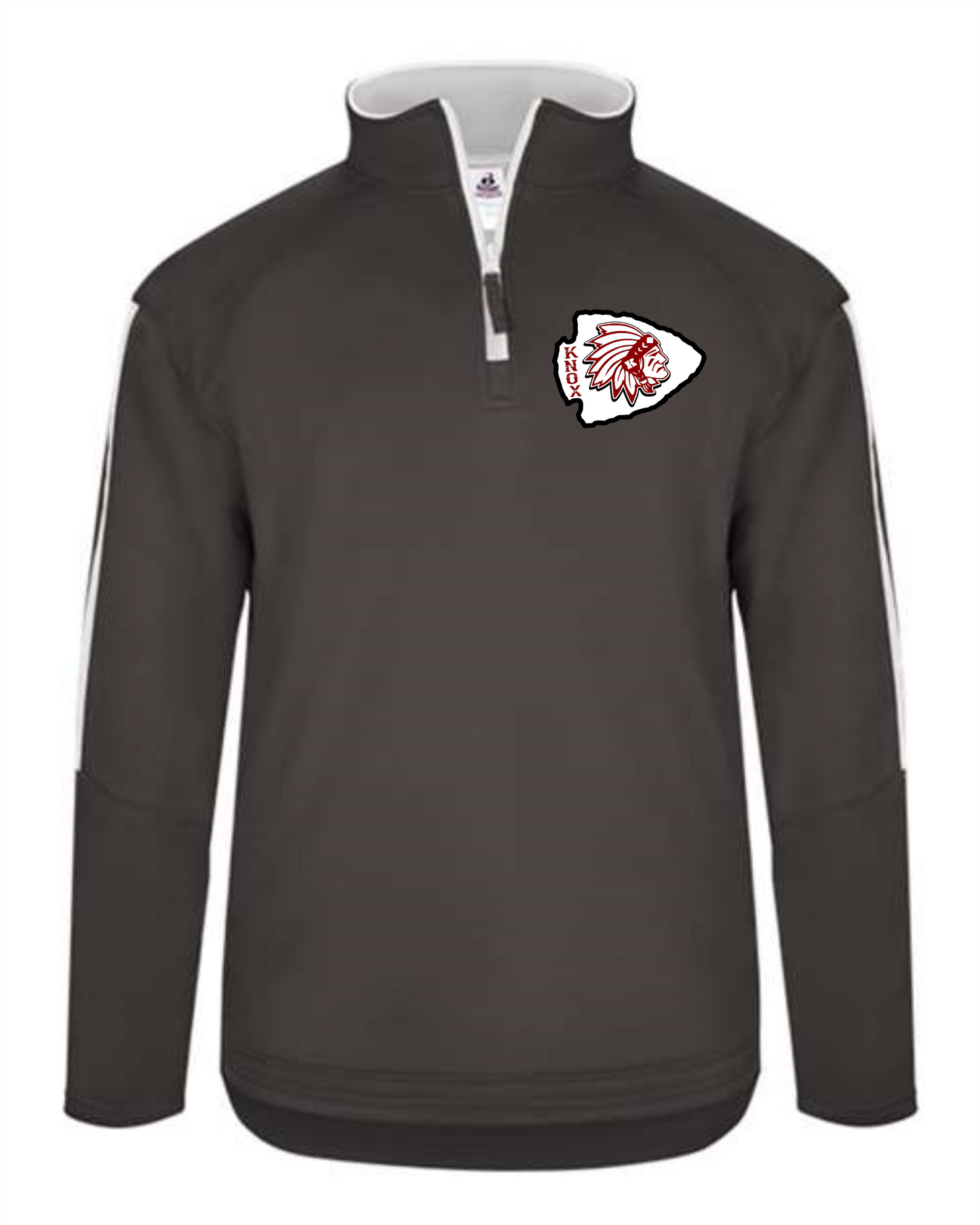 Knox Redskins Fleece Lined Dark Grey 1/4 Zip Pullover - Badger - Limited Sizes Available