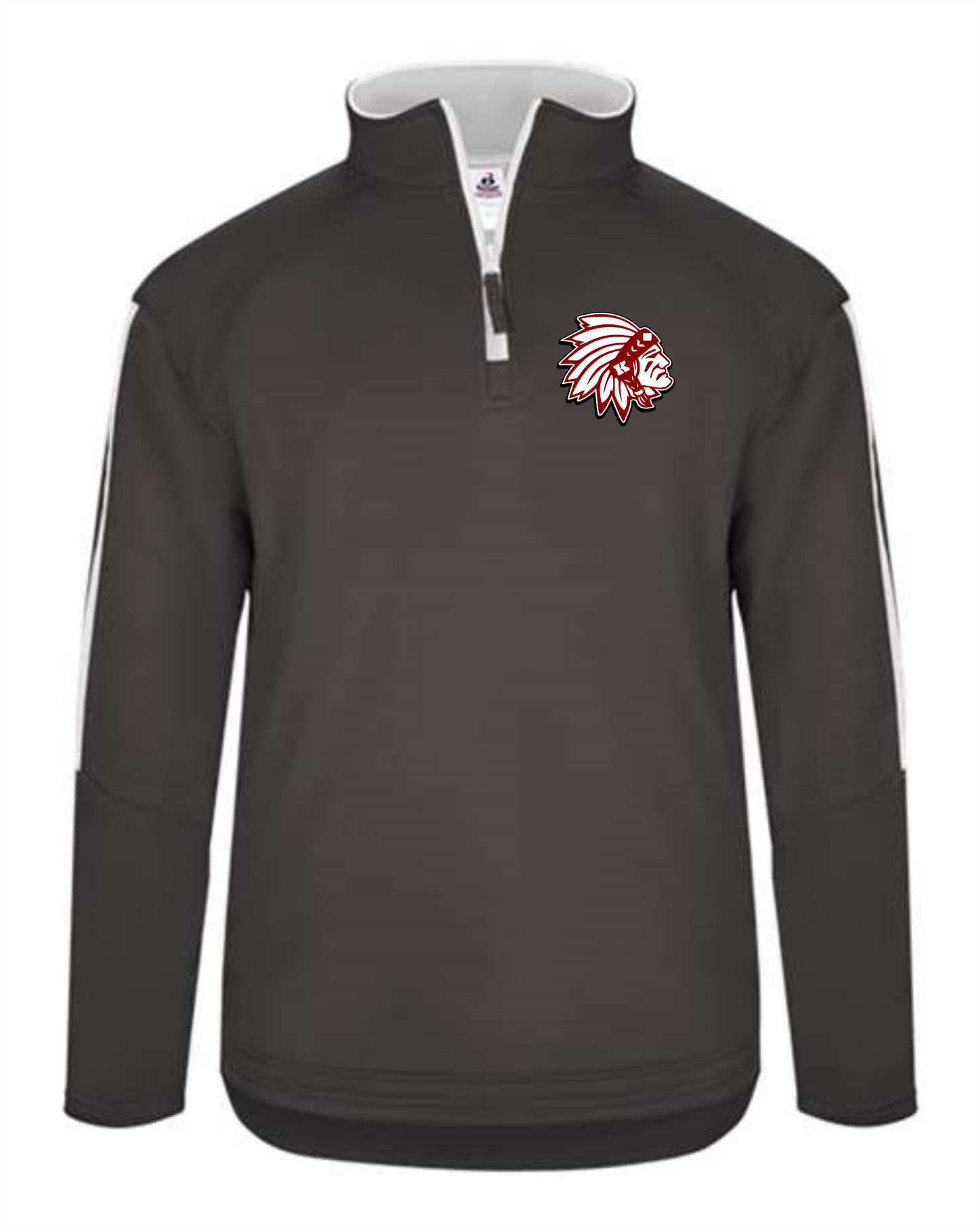 Knox Redskins Fleece Lined Dark Grey 1/4 Zip Pullover - Badger - Limited Sizes Available