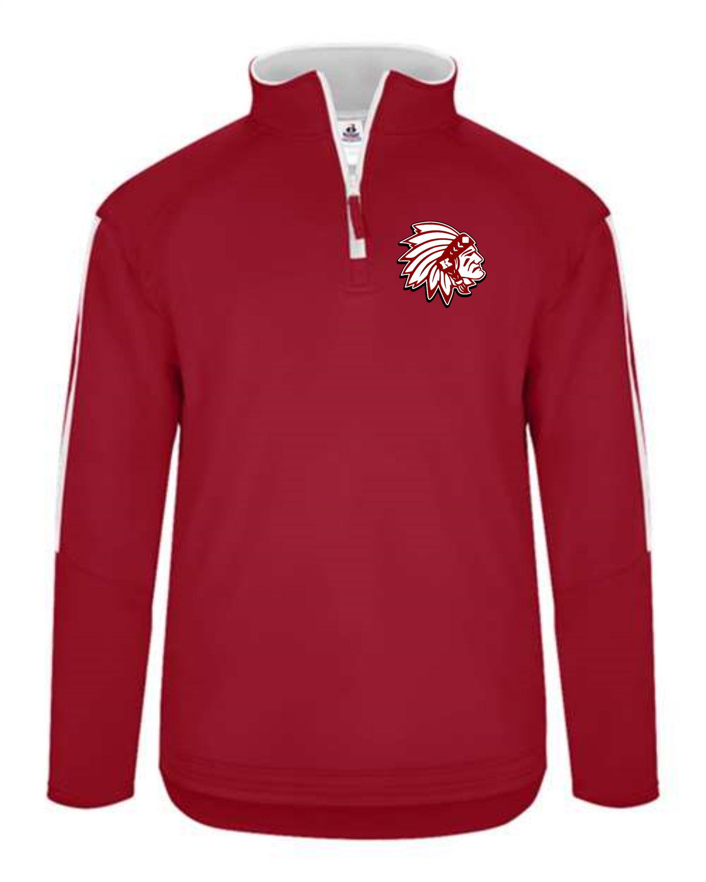 Knox Redskins Fleece Lined Red 1/4 Zip Pullover - Badger Brand - Limited Sizes Available