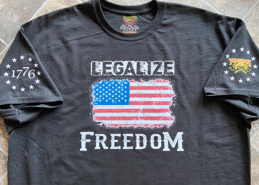 LEGALIZE FREEDOM T-shirt 1776 Independence Day America Tomahawk Custom