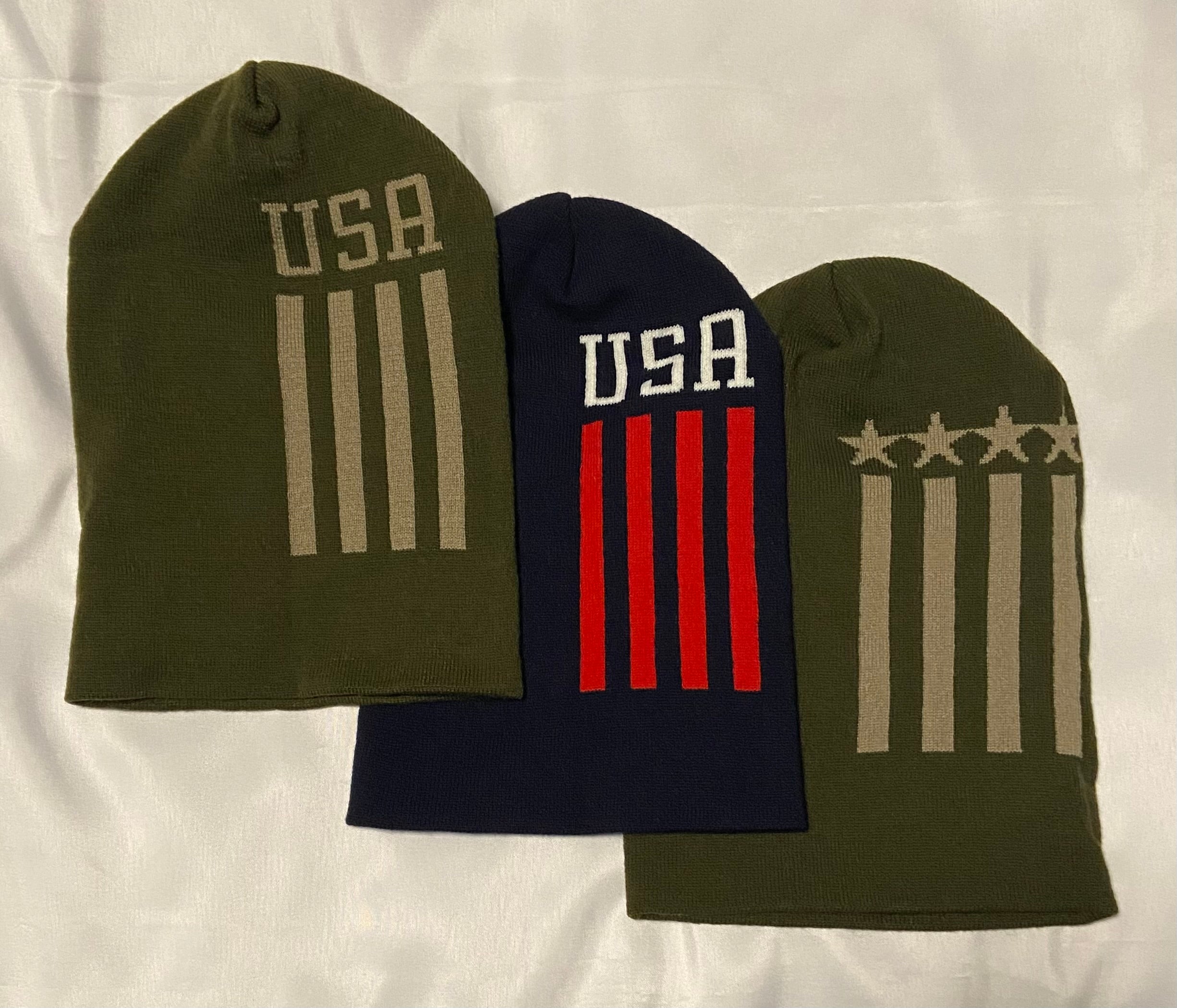 USA Stars And Stripes Red White Blue Beanie – Unisex Stretch Fit Skull Cap, Cotton Twill Winter Hat