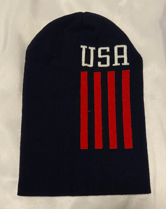 CLEARANCE - USA Red White and Blue Beanie winter hat