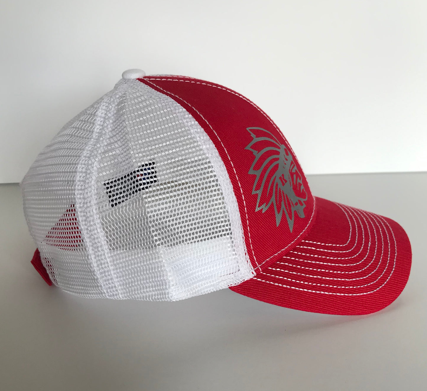 Low Profile Knox Redskins Hat - Adjustable - Red/White/Silver - Alternate Color Stitching