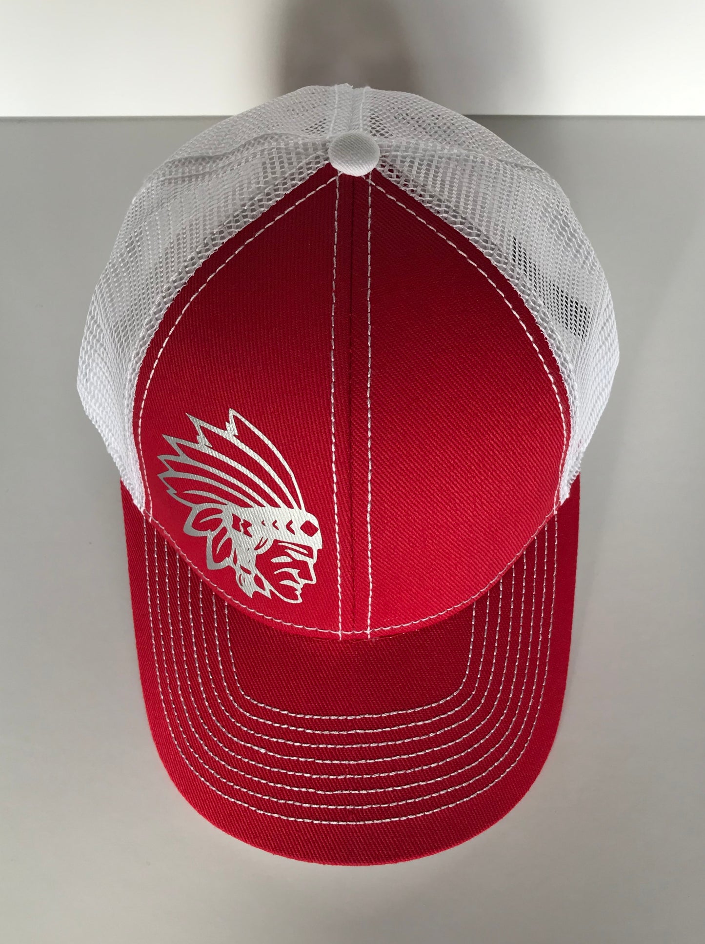 Low Profile Knox Redskins Hat - Adjustable - Red/White/Silver - Alternate Color Stitching