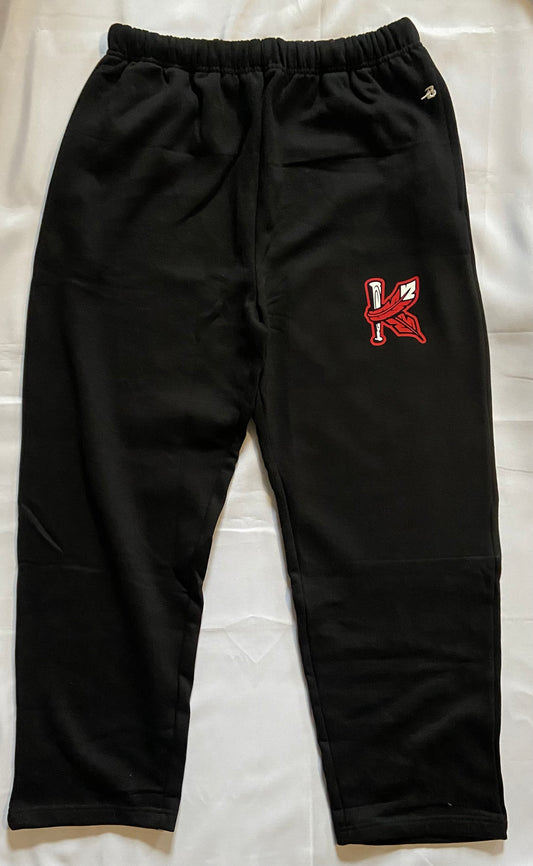 Knox Redskins SOFTBALL "K" Team Pants with Pockets - Black