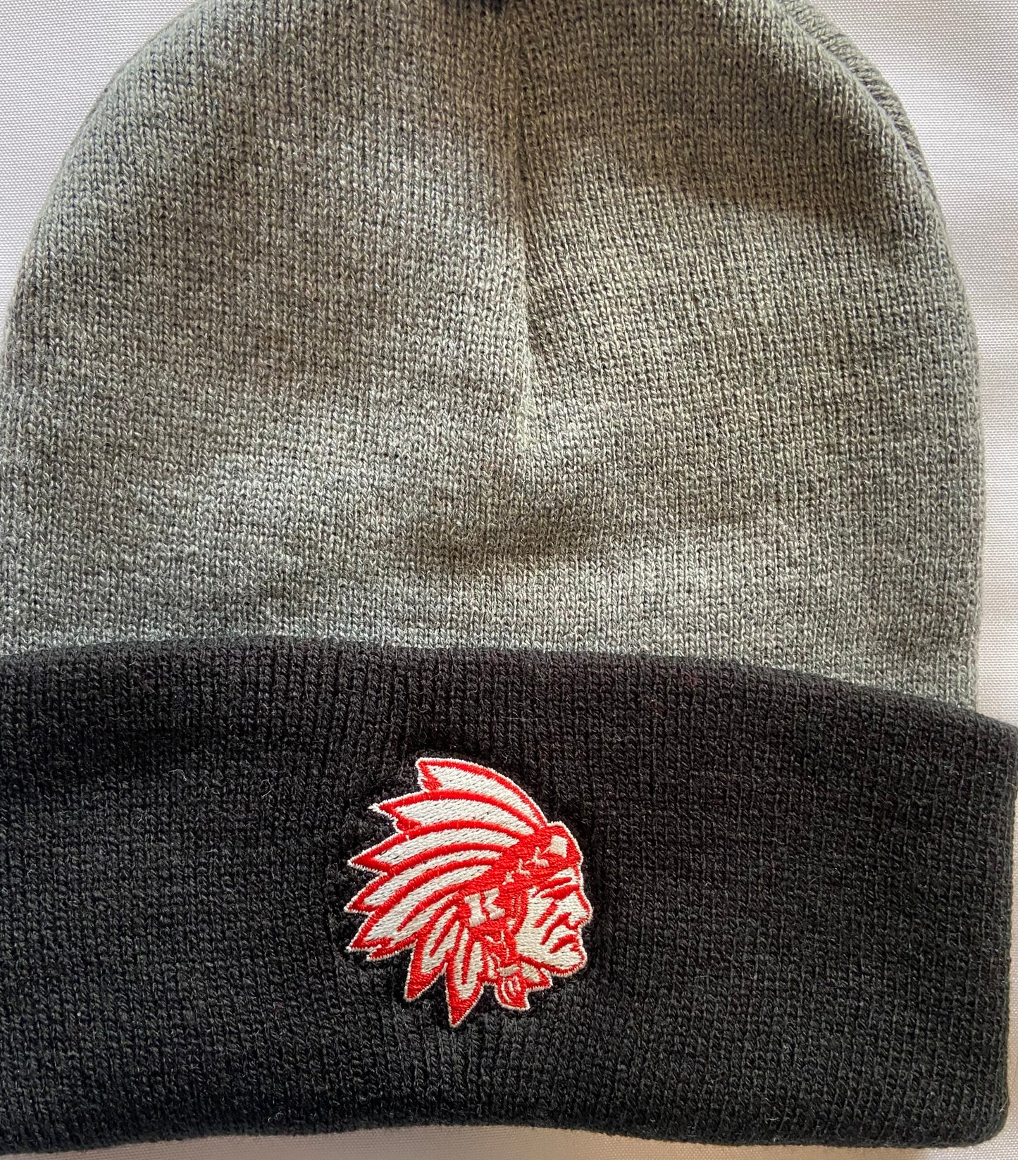 Knox Redskins Embroidered Logo Beanies Winter Pom Pom Hats - 3 styles Red Black Grey
