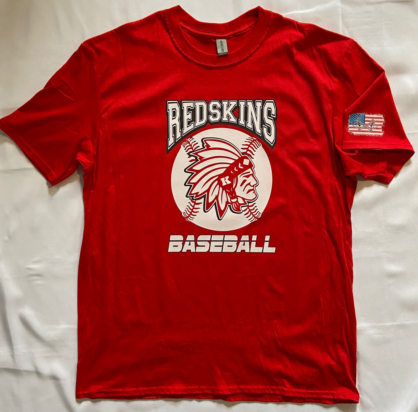 Knox Redskins Baseball T-shirt - Red - Adult and Youth Sizes