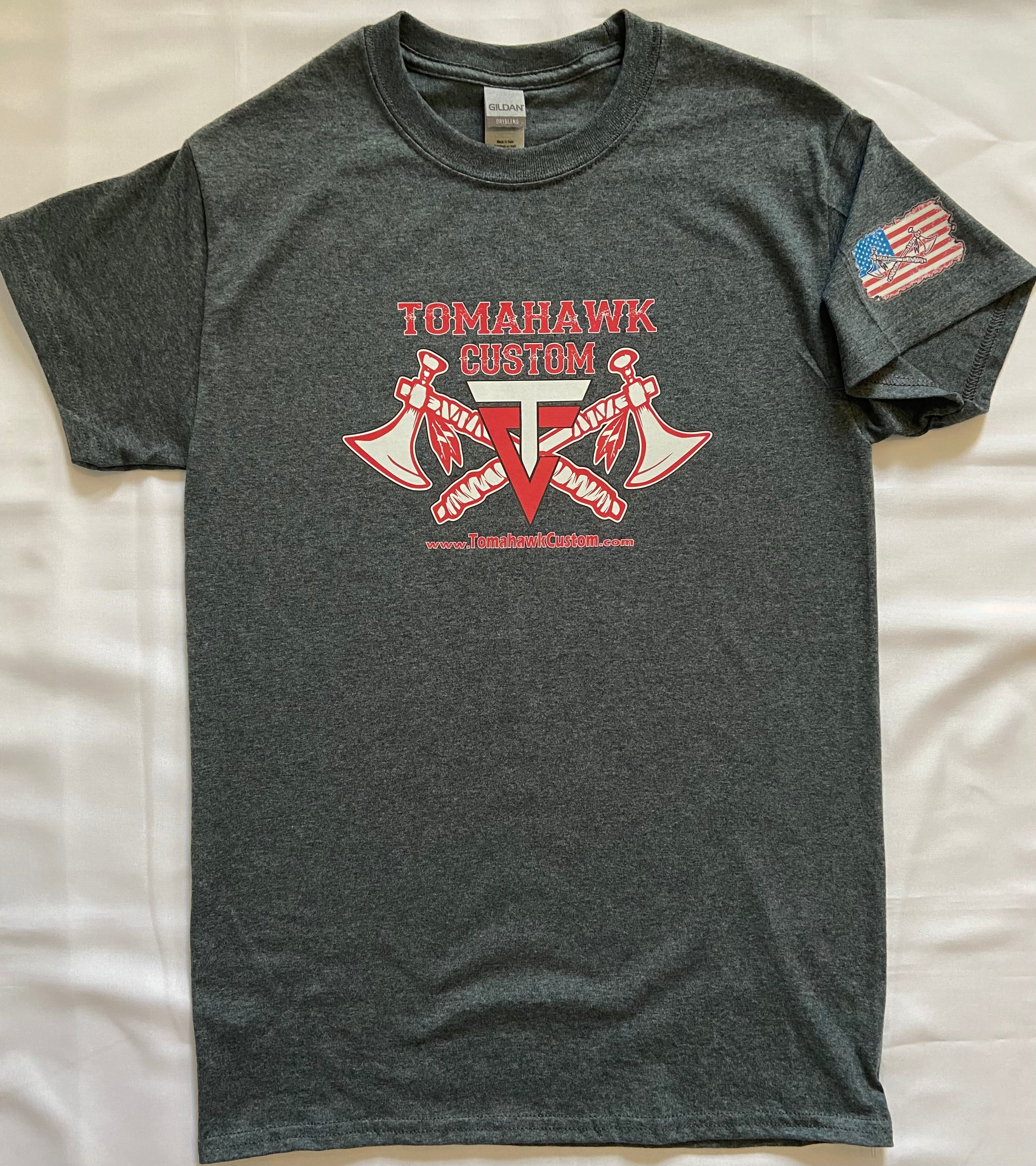 Tomahawk Custom Company Logo T Shirt Tomahawk Blue Black or Dark Grey