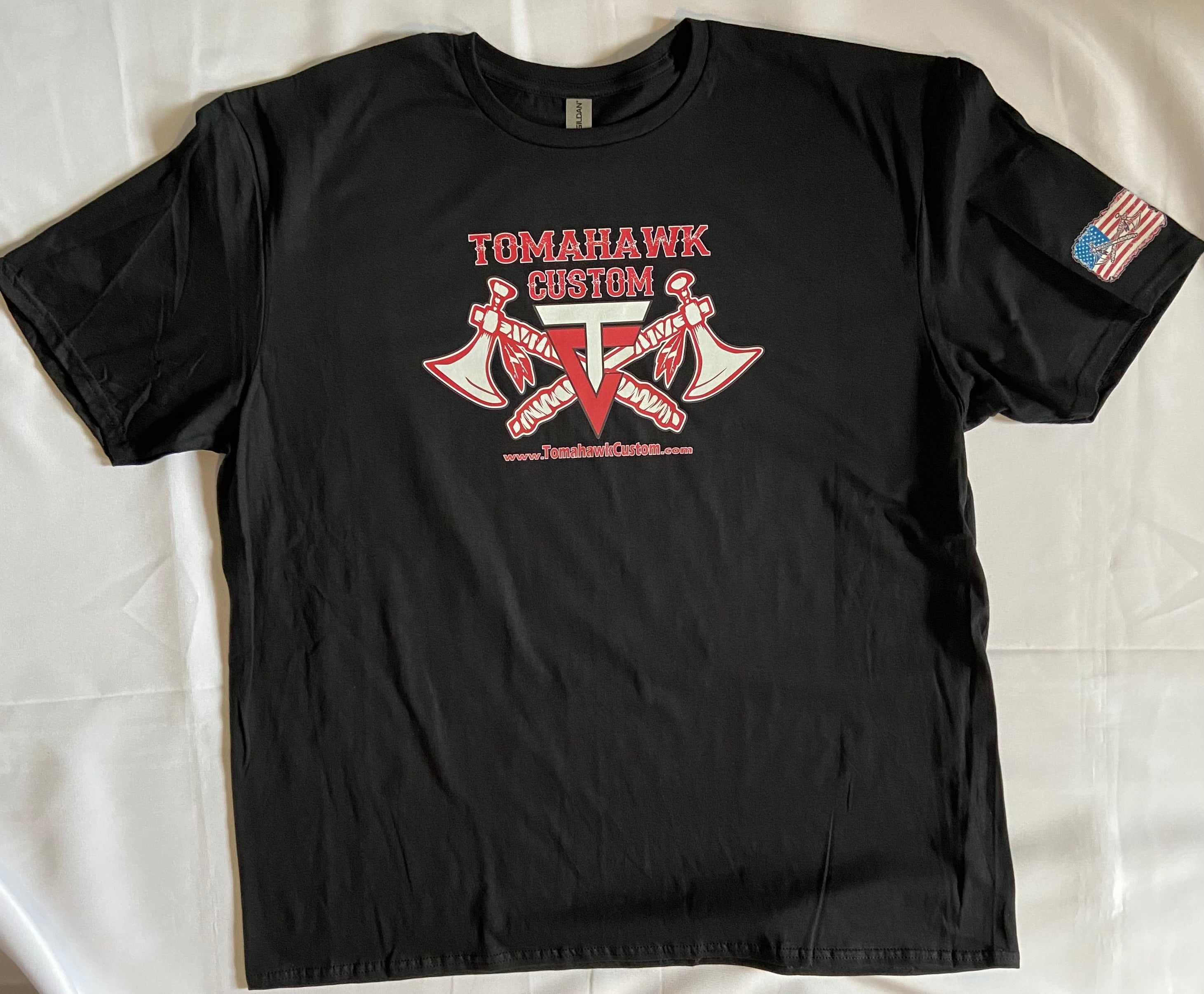 Tomahawk Custom Company Logo T Shirt Tomahawk Blue Black or Dark Grey