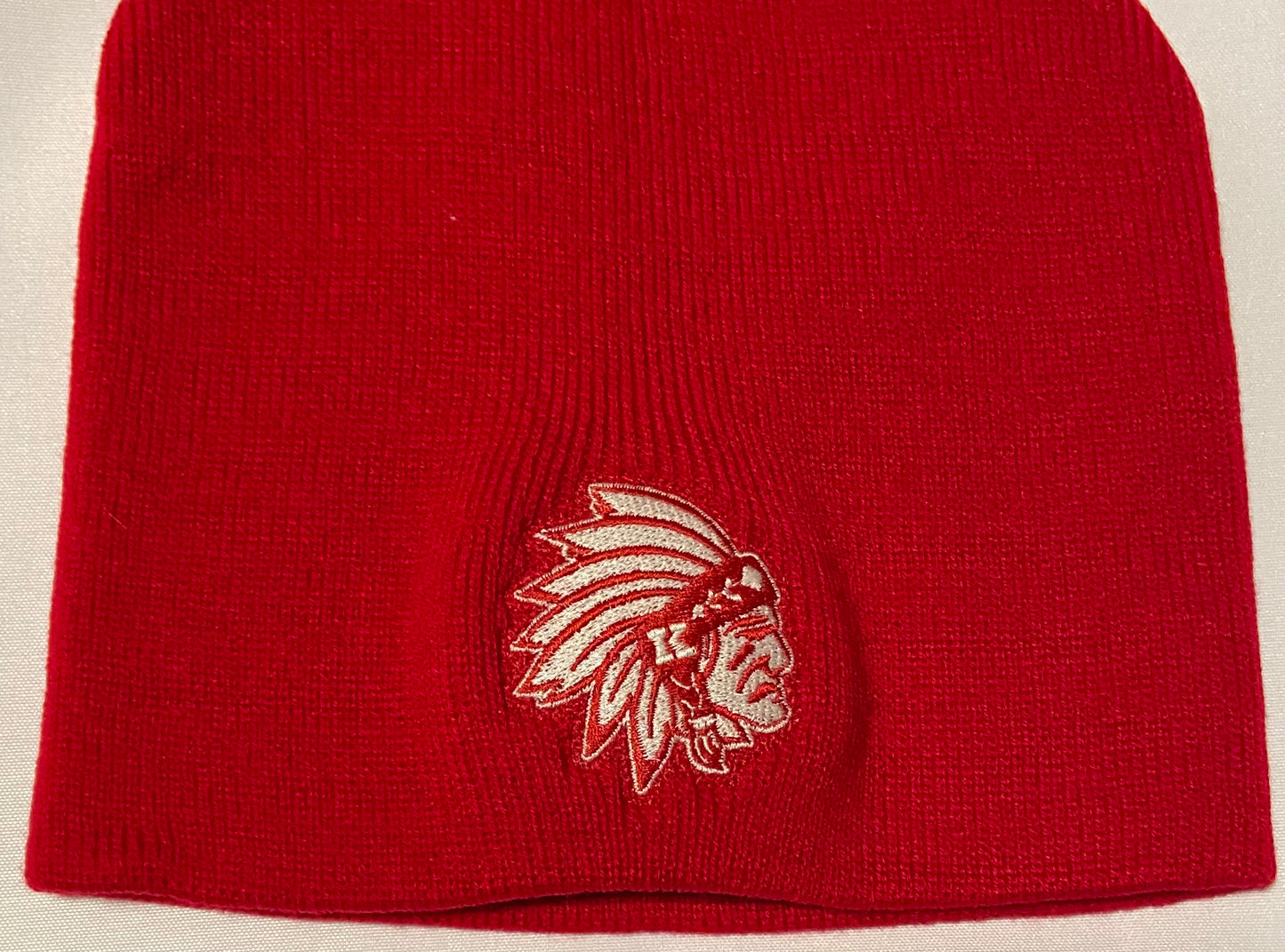 Knox Redskins Embroidered Logo Beanie - Red - Winter Hat