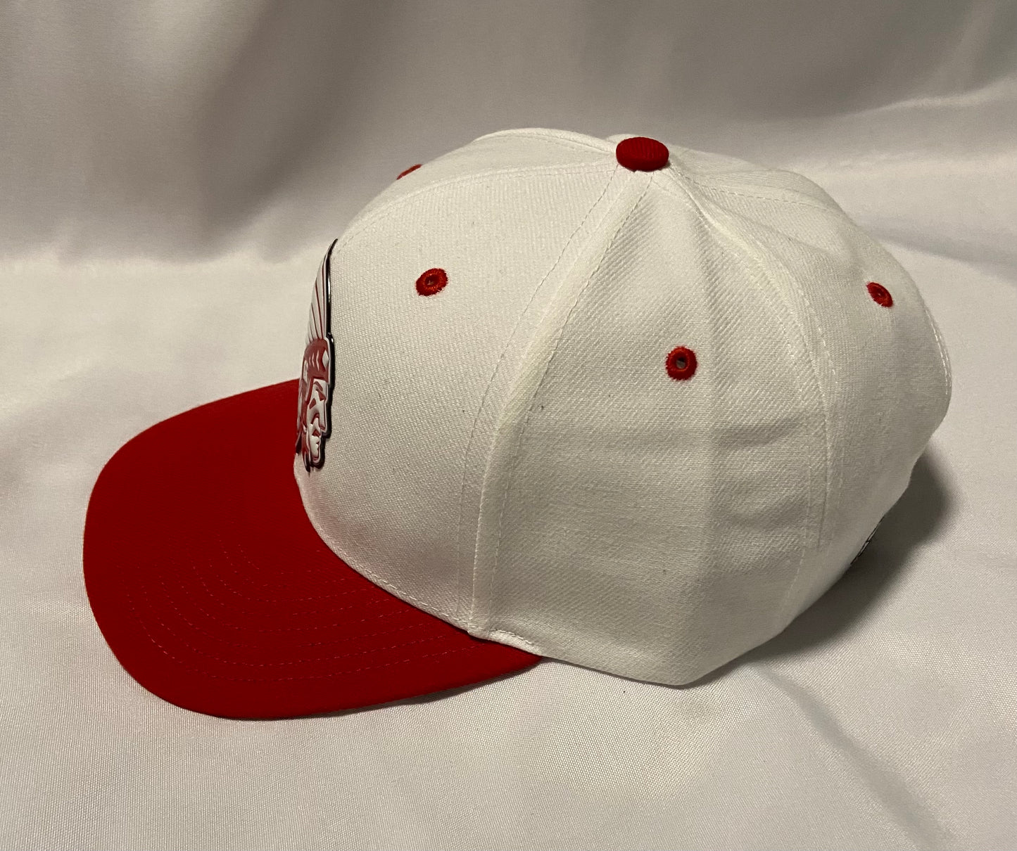 Knox Redskins 3D Patch Baseball Hat - Adjustable Cap Size - Red and White