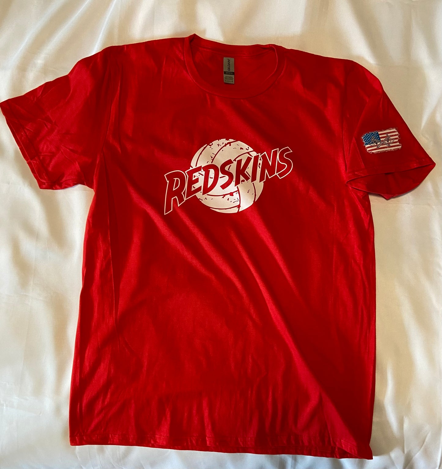 Knox Redskins VOLLEYBALL Logo T-shirt - Red - Adult and Youth Sizes