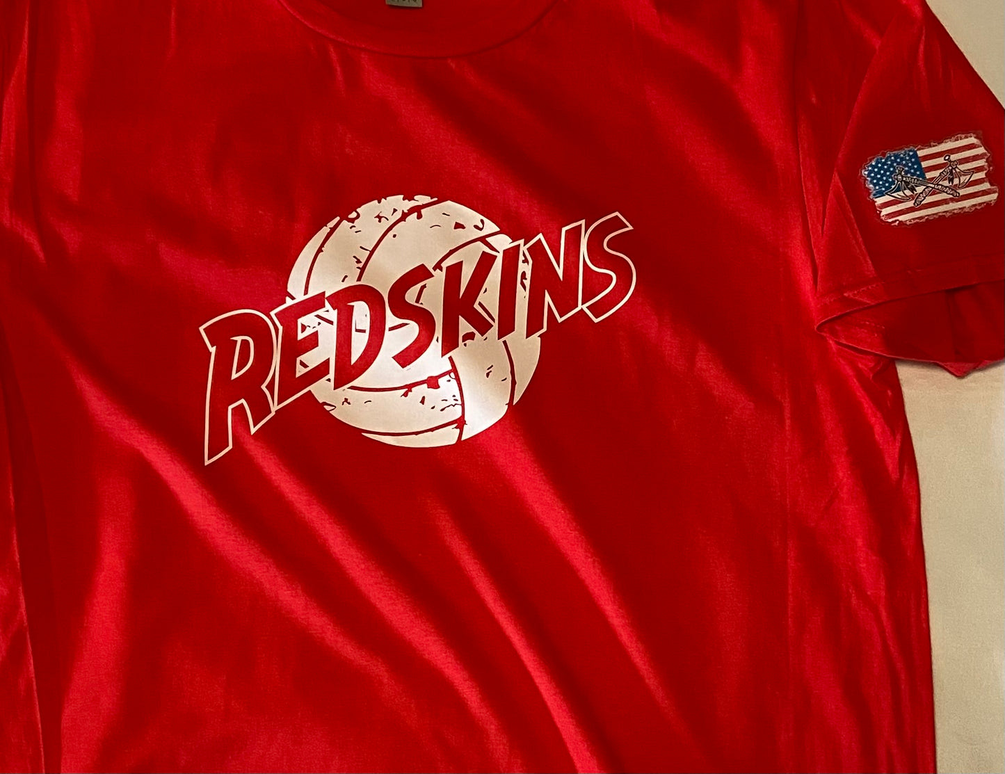 Knox Redskins VOLLEYBALL Logo T-shirt - Red - Adult and Youth Sizes