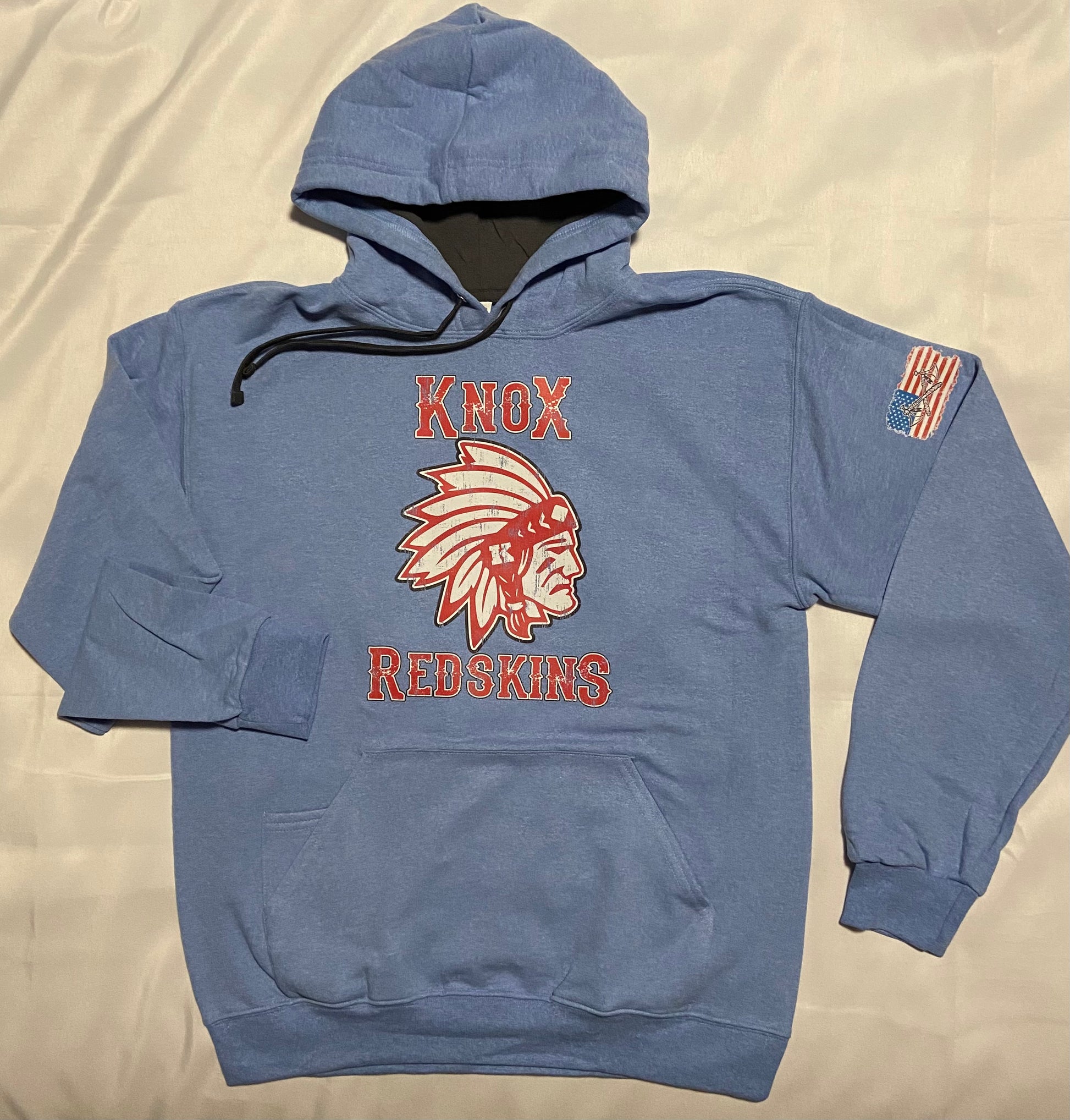 Knox Redskins Hoodie - 4 Color Options - Add Name to Back